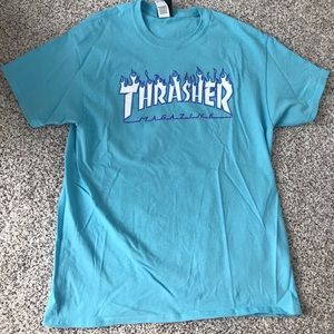 Rare Thrasher Blue Sky Flame T-Shirt